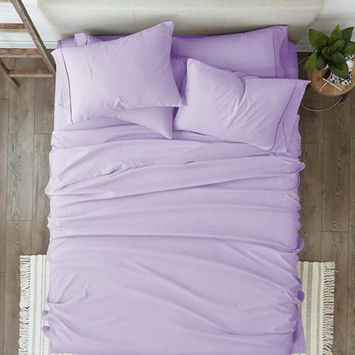 Miniatura 4 de Femini Fashion Juego de sábanas de 100 % algodón orgánico certificado de 800 hilos, bolsillo profundo de 19 pulgadas, juego de sábanas de 4 piezas