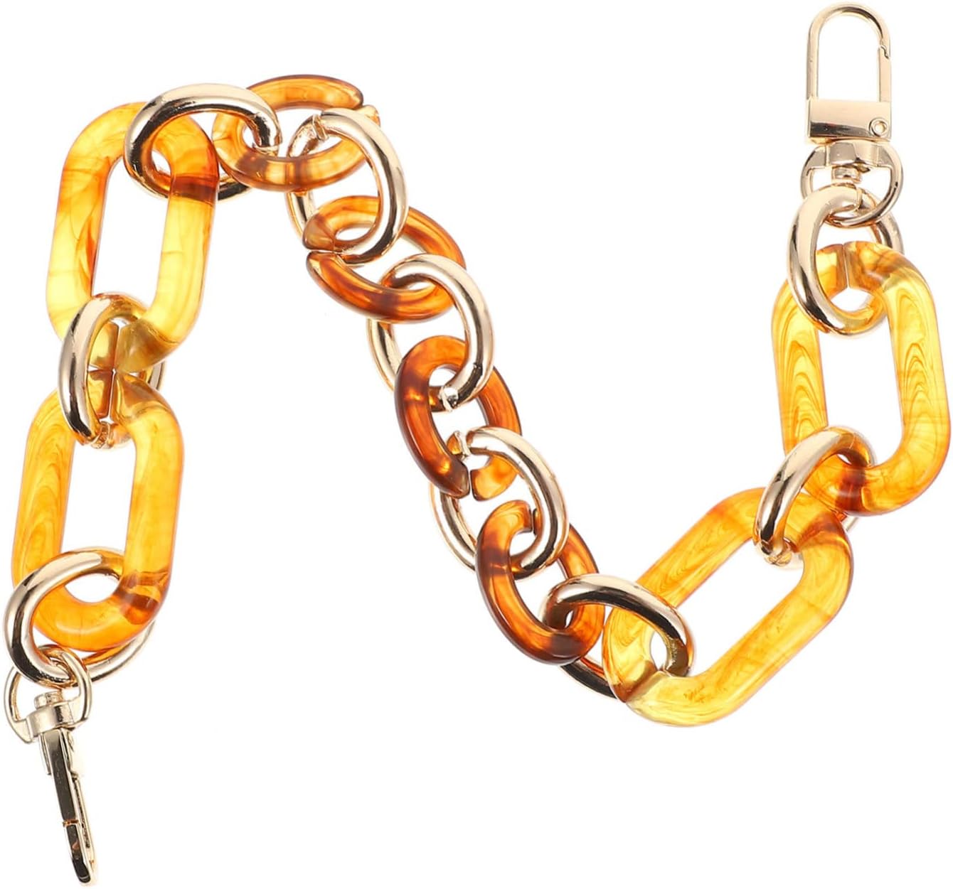 Resin Amber Bag Chain Decorative Strap for Women Orange Retro