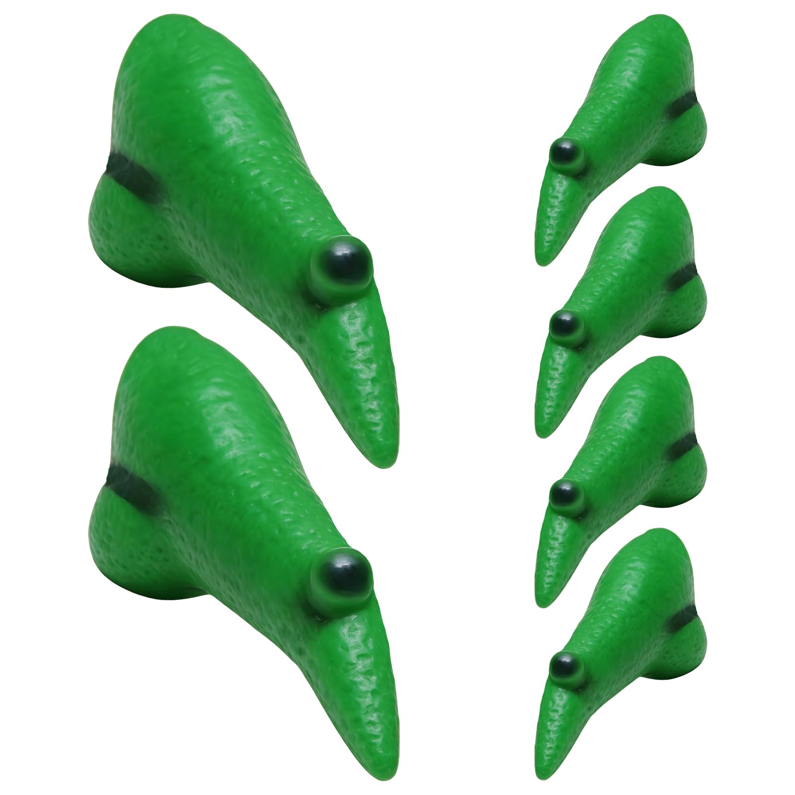 HAICN 6pcs Halloween Green Witch Nose Wicked Witch Long Nose Horror Long Nose Creative Dress up Tool Halloween Decoration for Cosplay Parties and Stage Performances
