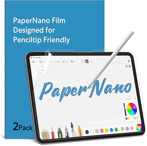 MOBDIK Paquete de 2 protectores de pantalla Paperfeel compatibles con iPad de 10.9 pulgadas (10.9 pulgadas, 2022) dibujar como en papel