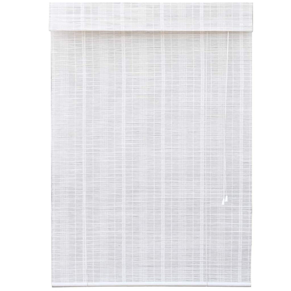 ZSH Rolety bambusowe, białe bambusowe żaluzje, żaluzje do montażu na ścianie lub suficie, do salonu i spania (kolor: A, rozmiar: 60 x 160 cm)