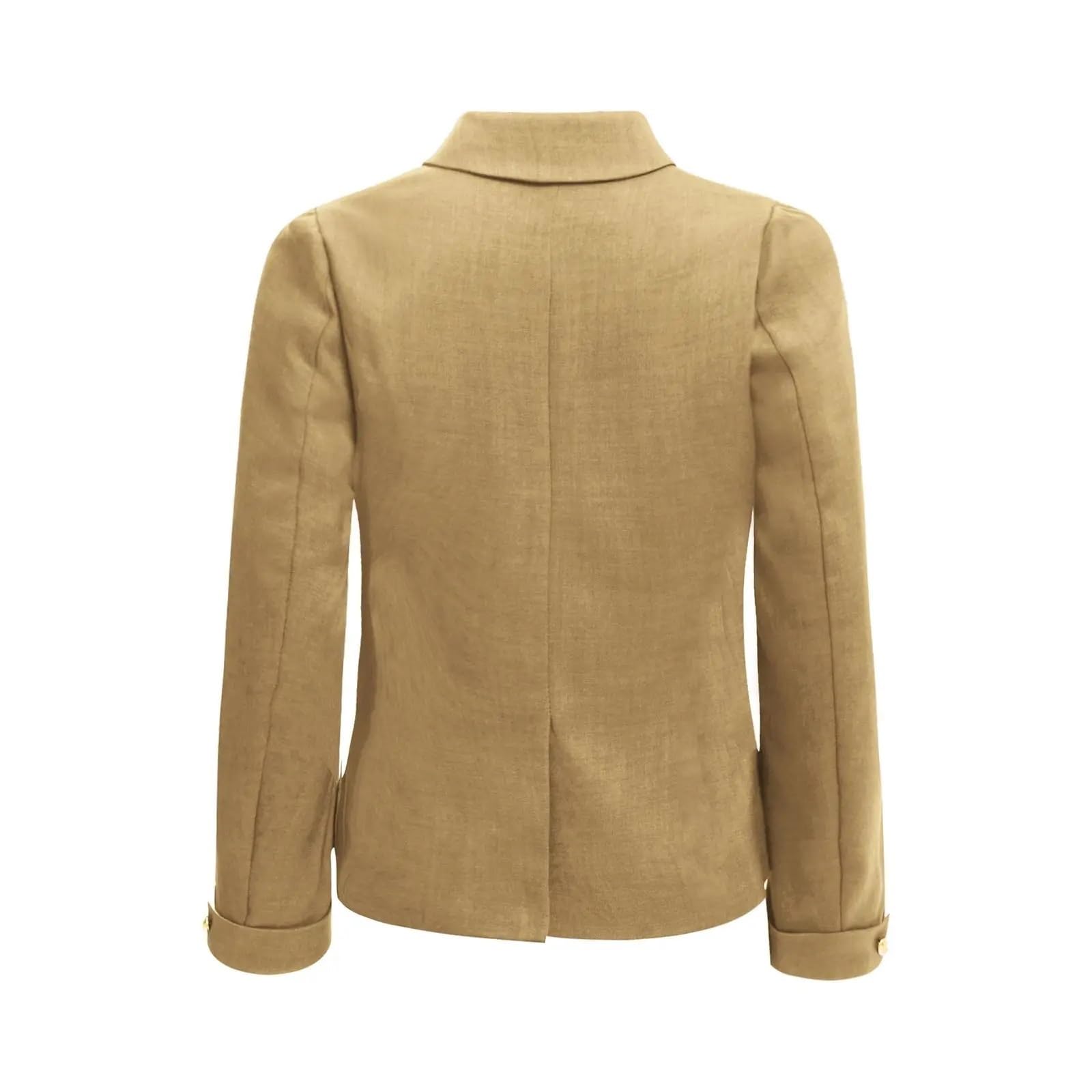 Mädchen-Schuluniformjacke, Blazer mit Revers, langen Ärmeln, Knopfleiste und Taschen, formelles Kostüm for Hochzeitszeremonien FüRs Reiten
