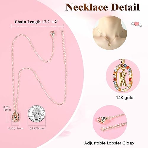 Miniatura 6 de Bonita caja de regalo de oso de rosas reales preservadas para novia con collar inicial K, regalo de cumpleaños único para mamá, ella, abuela,