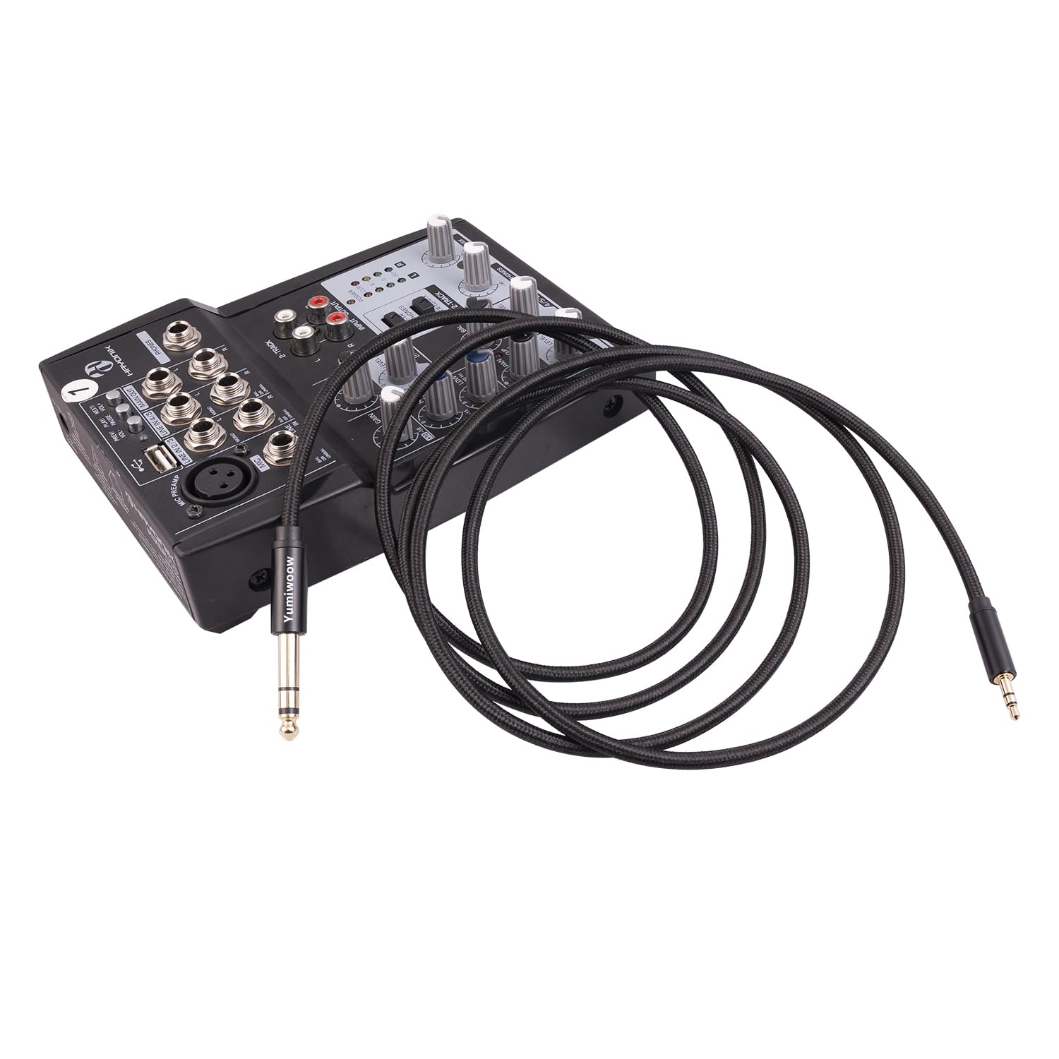 1/8 auf 1/4 Stereo-Kabel, 3,5 mm TRS auf 6,35 mm Audiokabel, Gitarren-auf-AUX-Stecker, Kabel mit Zinklegierungsgehäuse und Nylongeflecht für Gitarre, Laptop, Heimkino-Geräte, Lautsprecher und