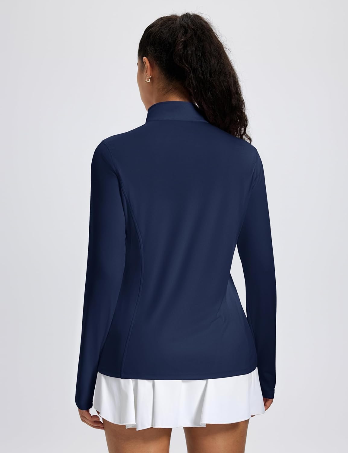 MAGCOMSEN 1/4 Zip Pullover Women Long Sleeve Quarter Zip UPF 50+ Sun Shirts with Pocket Quick Dry Athletic Workout Tops - Image 2