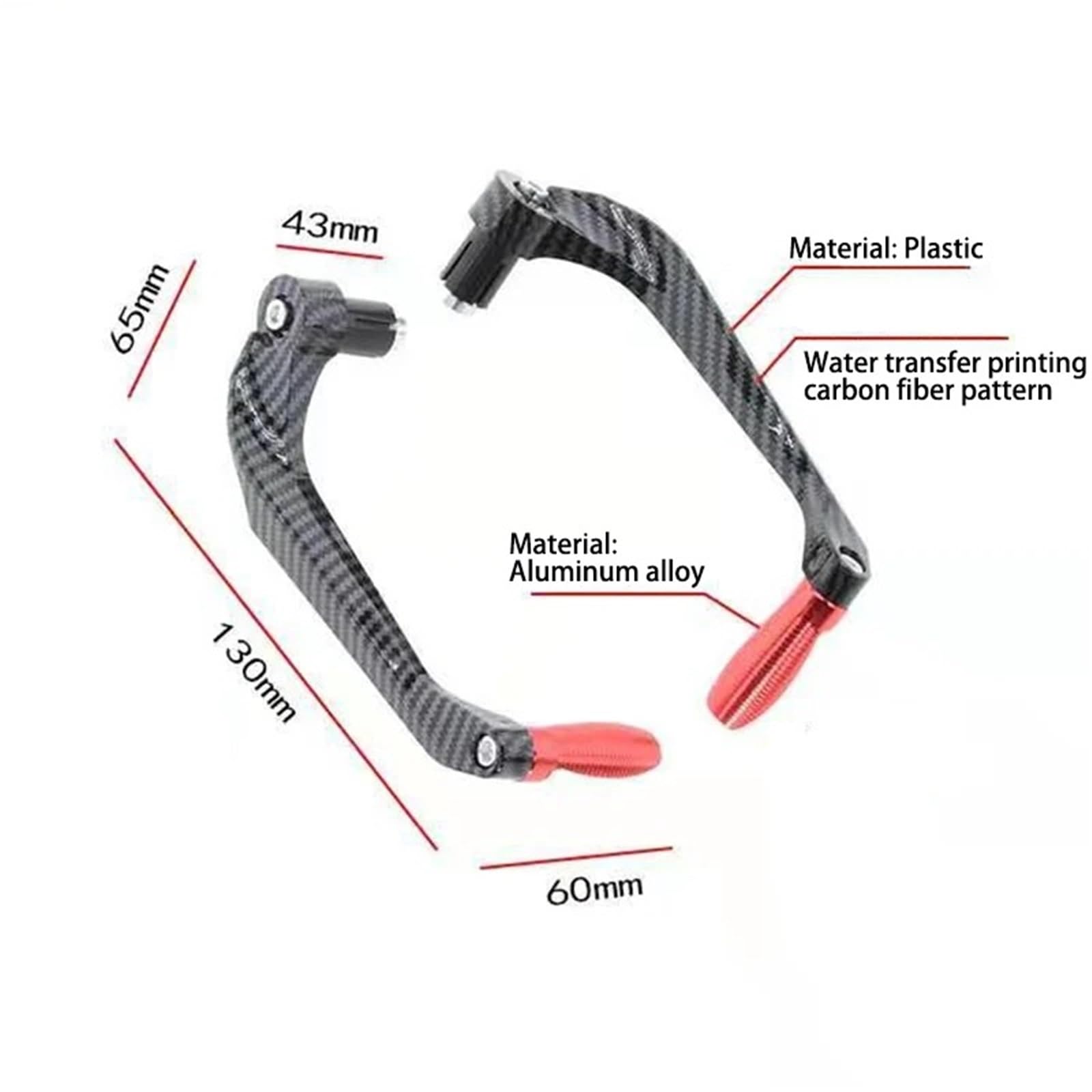 Protector Mano Moto Protector Universal Impermeable Motocicleta | Manillar Palancas Embrague Freno Manillar, Plástico ABS + Aleación Aluminio