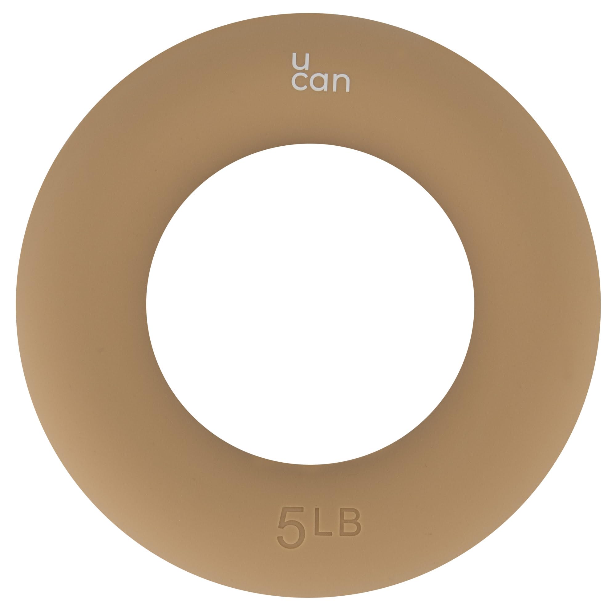 U can Silicone Weighted Hoops for Exercise | Resistance Rings for Yoga, Pilates & Fitness | Tone Arms, Legs & Abdomen | Compact Home or Gym Accessories (Latte, 5 LB)