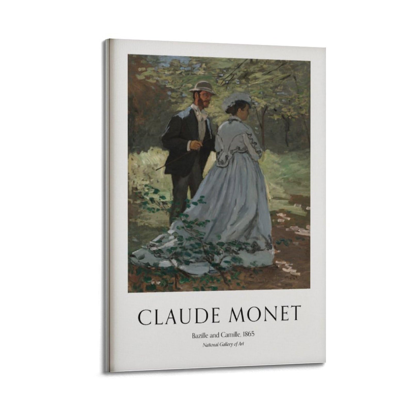 xiaoxiaoshen Claude Monet 'bazille And Camille' Exhibition Canvas Poster Wall Art Prints Room Aesthetic Murals Bedroom And Living Decorations 20x30inch(50x75cm)