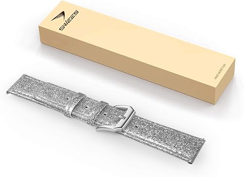 Vista 35 de Correa de piel compatible con Samsung Galaxy Watch 3 de 41 mm / Galaxy Watch Active de 40 mm / Active 2 44mm / Galaxy Watch de 42 mm, 20 mm de piel