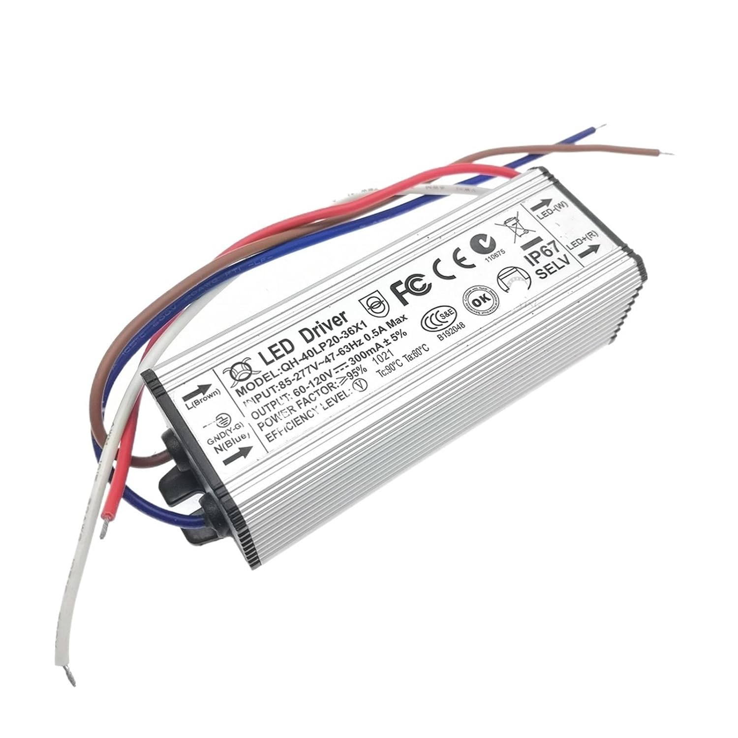 LED Driver 300mA 1-5W 6-10W 7-20W 20-36W LED Constant Current Driver Power Supply LED Bulb Lighting Transformer(Waterproof-20-36x1W)