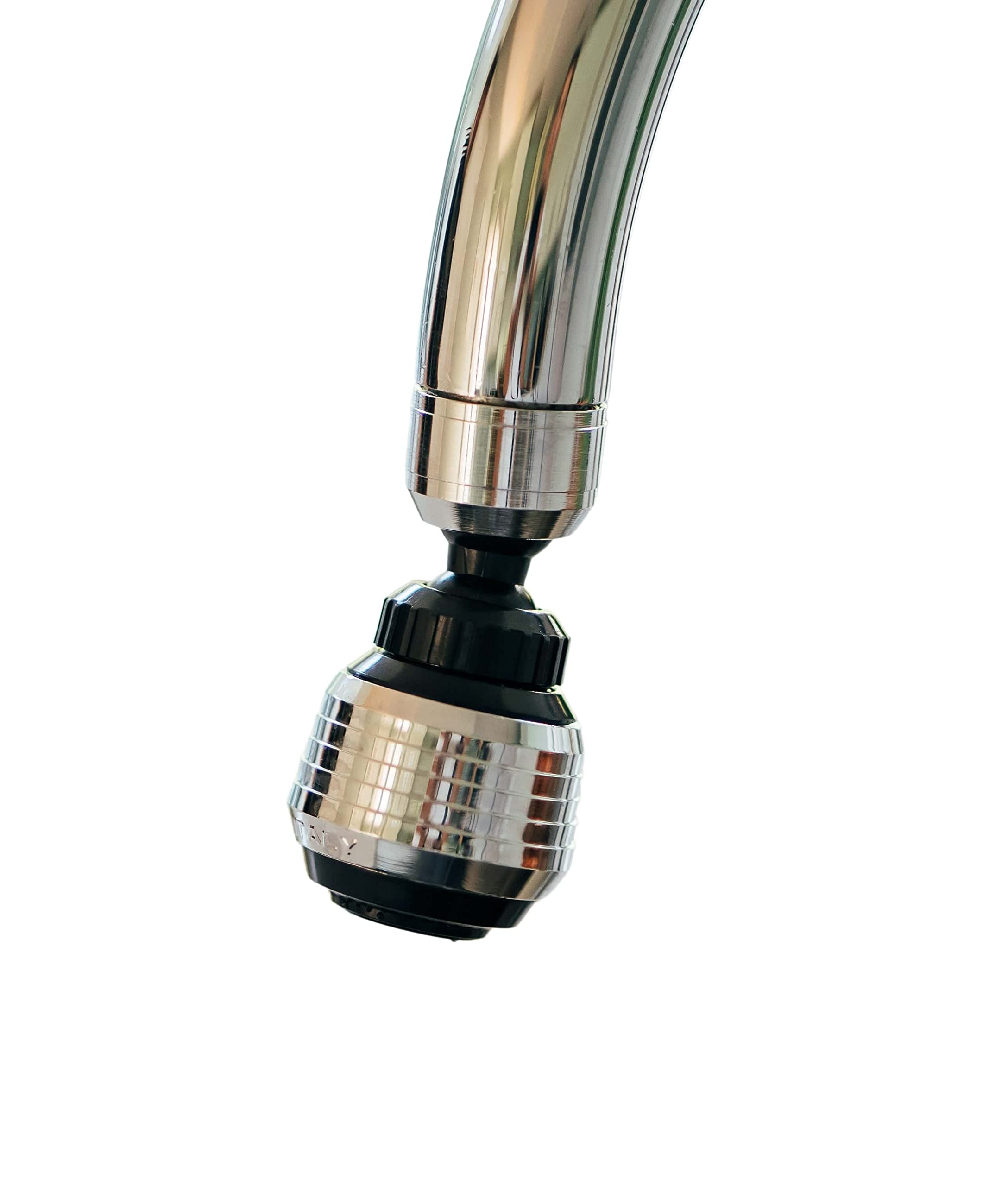 Eco-Flow Solar Black Solar Tap Adapter | Two Function Tap Aerator/Shower Flow With 360 Rotation | Water Saving, Fits In Mins | Italian Made