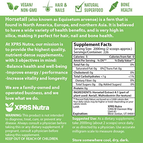 Xprs Nutra Organic Nettle Leaf Powder With Horsetail Extract Bundle (Each 16 Ounces) #TOP6