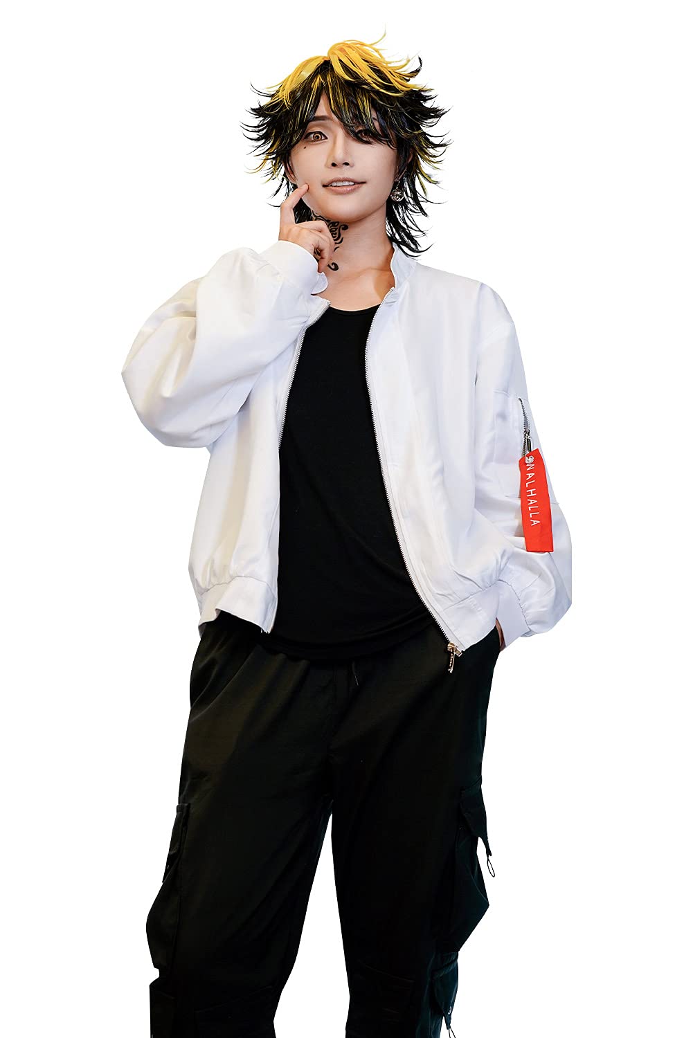 Tokyo Revengers Valhalla - Veste Cosplay de Hanemiya Kazutora - Unisexe, pour adulte - Blanc