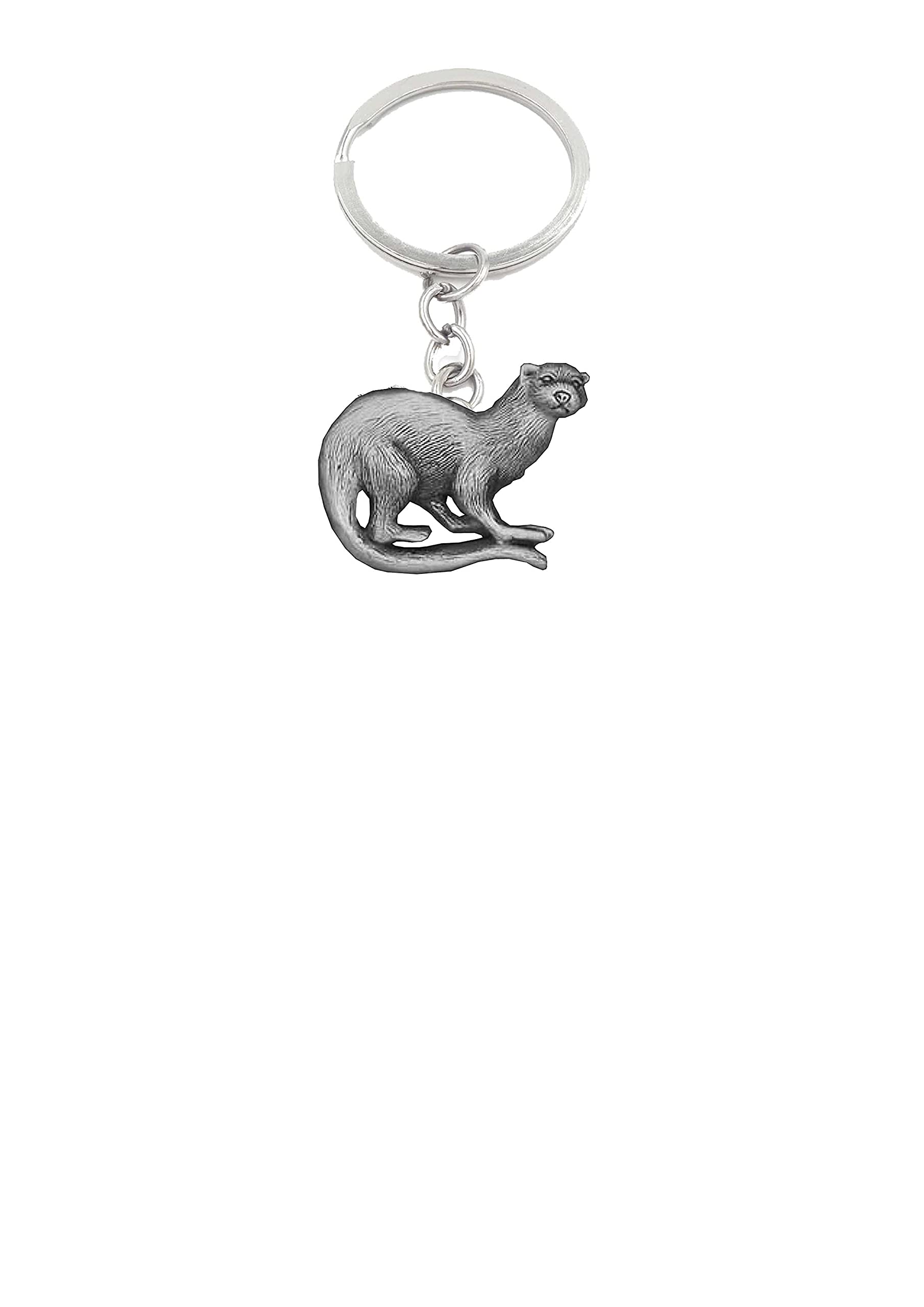 Prideindetails Silver Otter R54 Emblem Made Of Fine English Pewter On A Split Ring Keyring