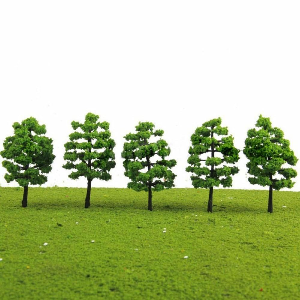 Lot de 20 arbres miniatures pour diorama et décoration de paysages miniatures