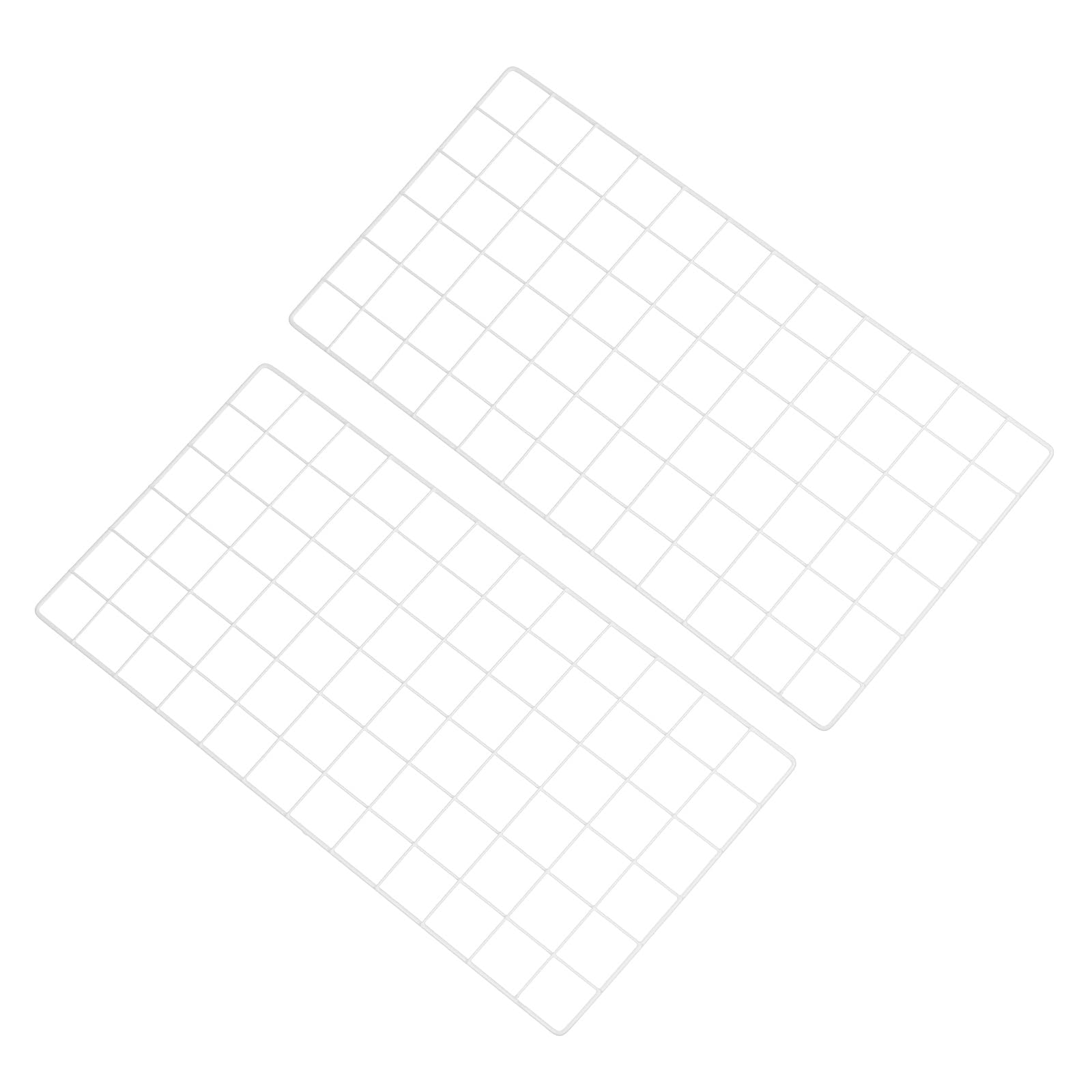 PATIKIL 60x30cm Wire Grid Panel, 2 Pack Board Photo Pictures Memo Display Grid Panels Hanging Organizer Wall Decorative Panel for Home Office Wedding, White