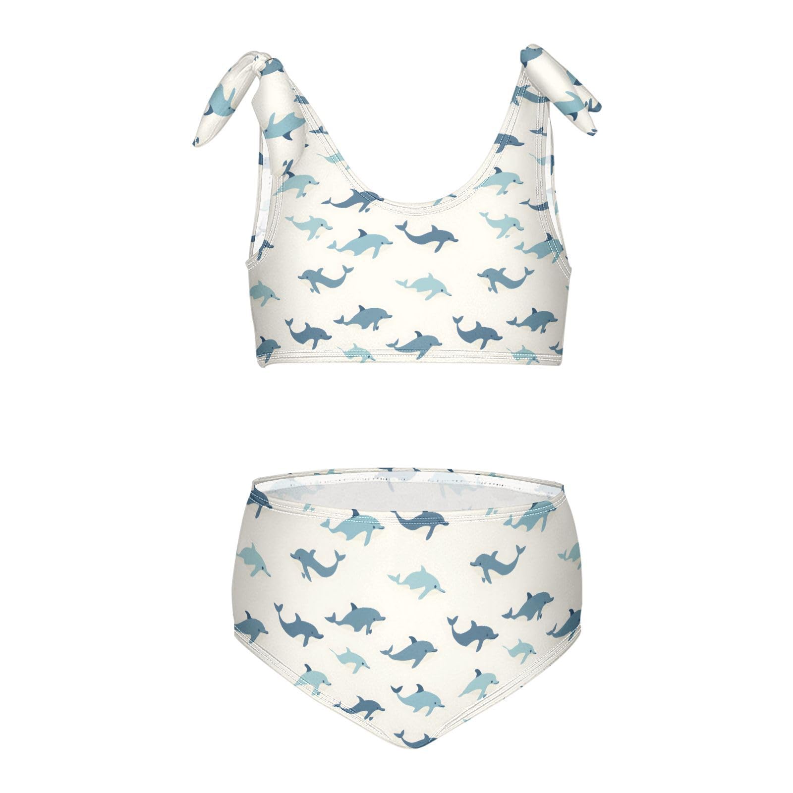 Dolphin Girls Tankini Swim Set, Two Piece Swimsuits Summer Bikini Swimwear Set for Girls, 3T Multicoloured