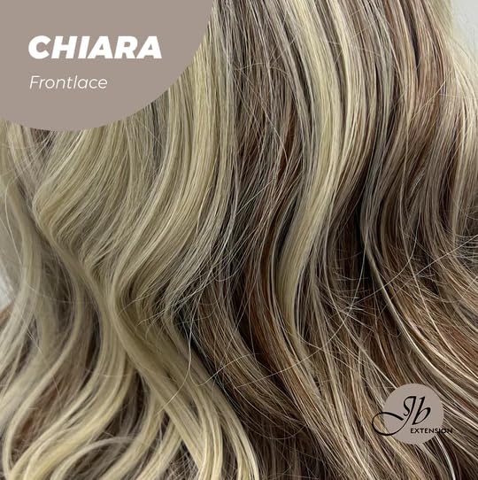 Miniatura 5 de CHIARA - Peluca de encaje frontal de 18 pulgadas con raya lateral, pelucas rizadas para mujer, pelucas sintéticas naturales para uso diario (pelucas