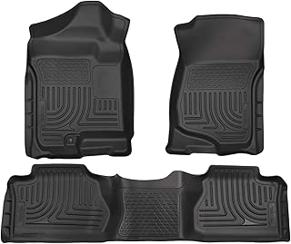 Husky Liners Fits 2007-13 Chevrolet Silverado/GMC Sierra 1500 Extended Cab, 2007-14 Chevrolet Silverado/GMC Sierra 2500/3500 Extended Cab Weatherbeater Front & 2nd Seat Floor Mats (Footwell Coverage) - coolthings.us