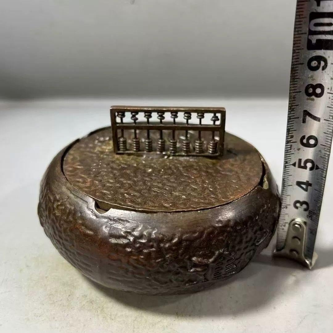 銅細工 招財進宝 灰皿 客間灰皿 装飾品 工芸品 美術品 置物