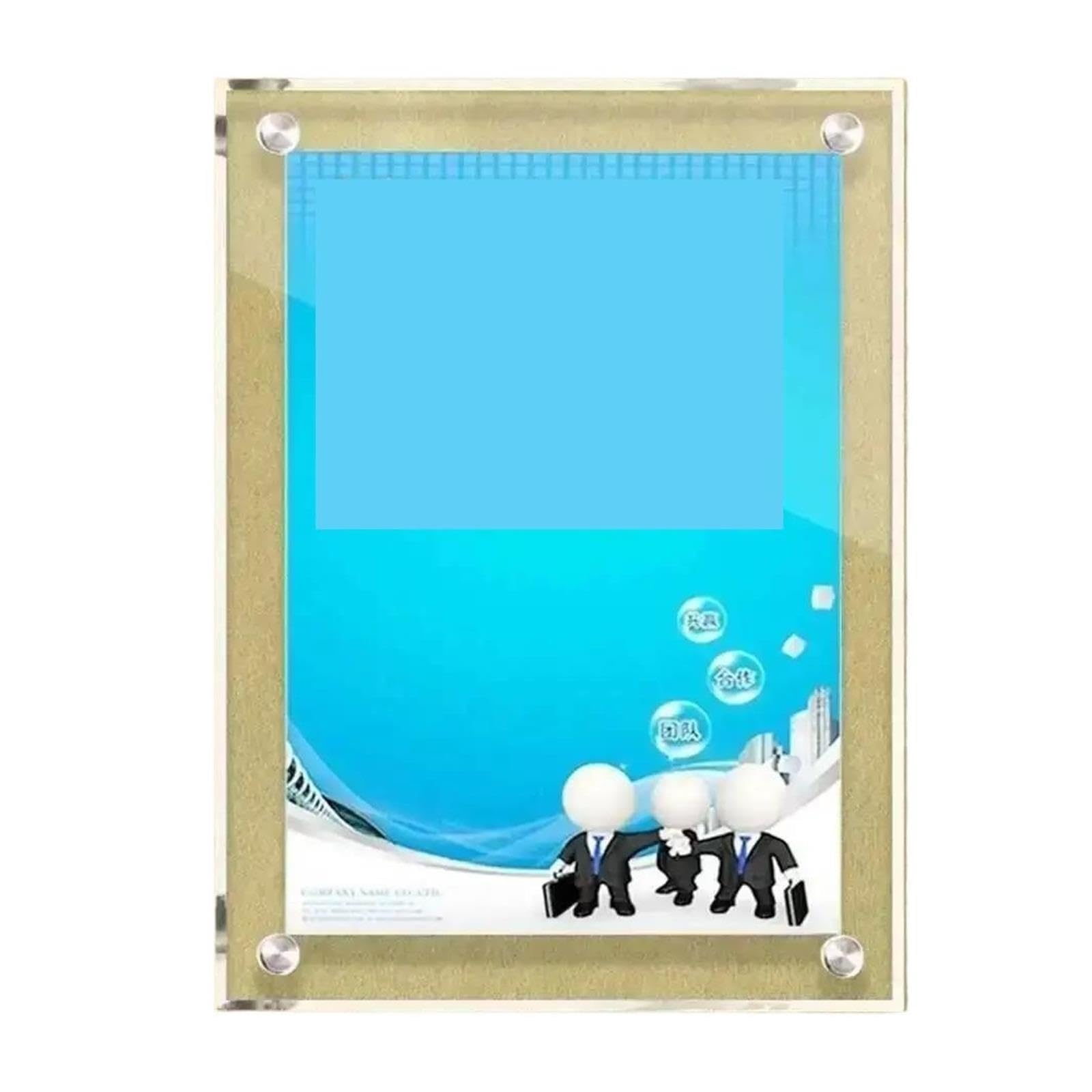 Transparenter Plakatständer 1pc A4 Acryl Bild Foto Blatt Plexiglas Poster Display Rahmen Wand Montage Halter Ständer