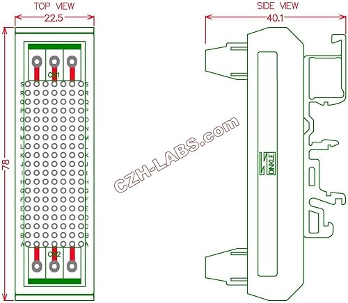 Miniatura 3 de Vivienda del portador del montaje en carril DIN con la placa del prototipo, tamaño del PWB 66.6 ft m x 239.5 ft m.