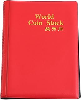 Coin Album Books, 120 Pockets World Coin Stock Album Book Case Coin Holders Collection Storage Coin Collecting Holders Penny Pockets(10 Page)