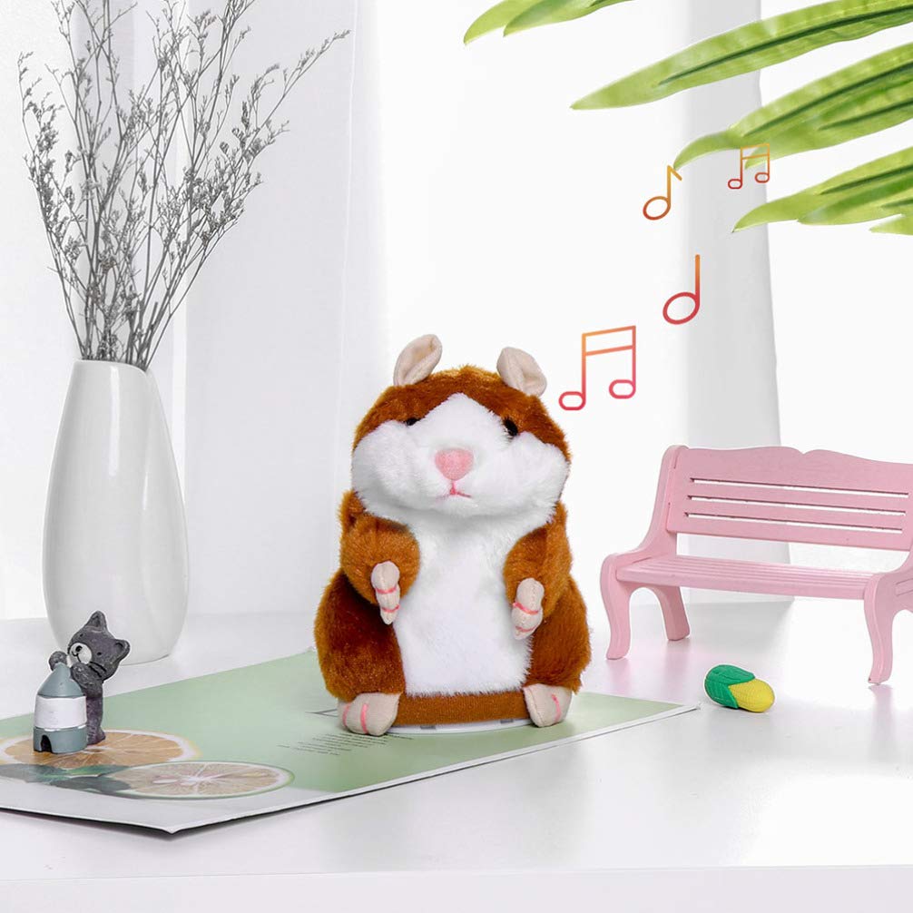 STOBOK 2 Stück sprechender Hamster Maus Plüschtier Nach Sagen plüsch Hamster wiederholt was du sagst Talking Interaktives Spielzeug für Kinder Jungen Mädchen Geburtstag Geschenk 16CM