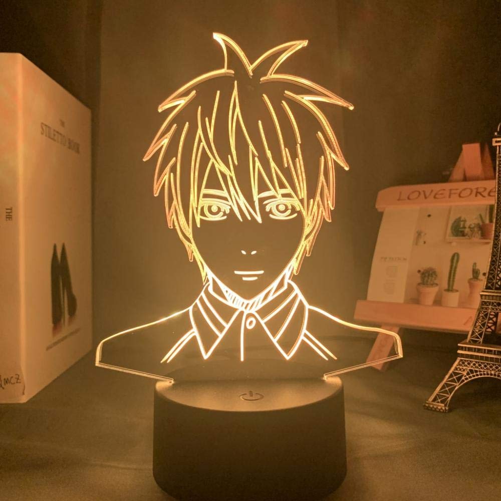 ZGSBT Lámpara De Ilusión 3D Luz De Noche Led Anime Kuroko Baloncesto Kuroko Tetsuya Figura Para Niños Niño Decoración De Habitación De Niño Lámpara De Escritorio De Regalo De Baloncesto Manga