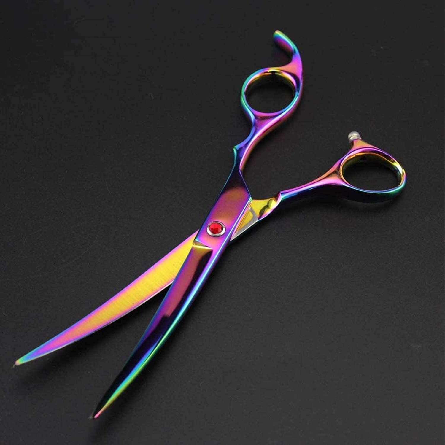 Tijeras Peluqueria Canina, Corte Curvado recto Tijeras de adelgazamiento Perro Cat Tijeras Kits Puppy Cabello Recortador