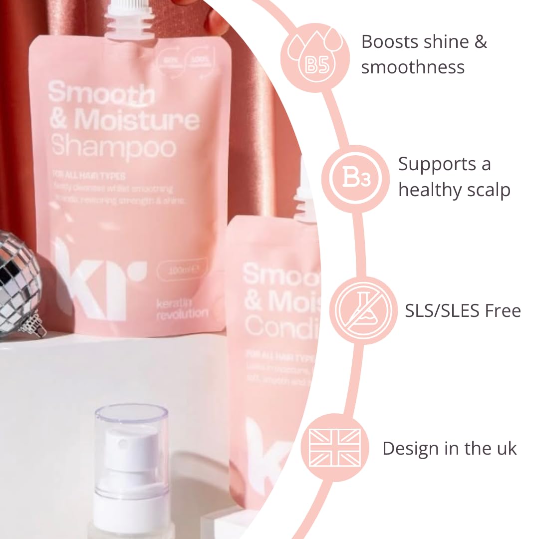 Keratin Revolution Smooth & Moisture Shampoo 100ml - Image 4
