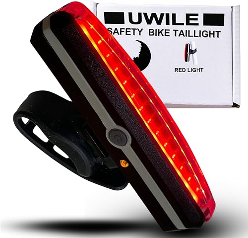 Luz trasera de bicicleta ultra brillante para seguridad vial. Luz trasera LED recargable roja para manillar y casco. Montar día y noche. Montaje