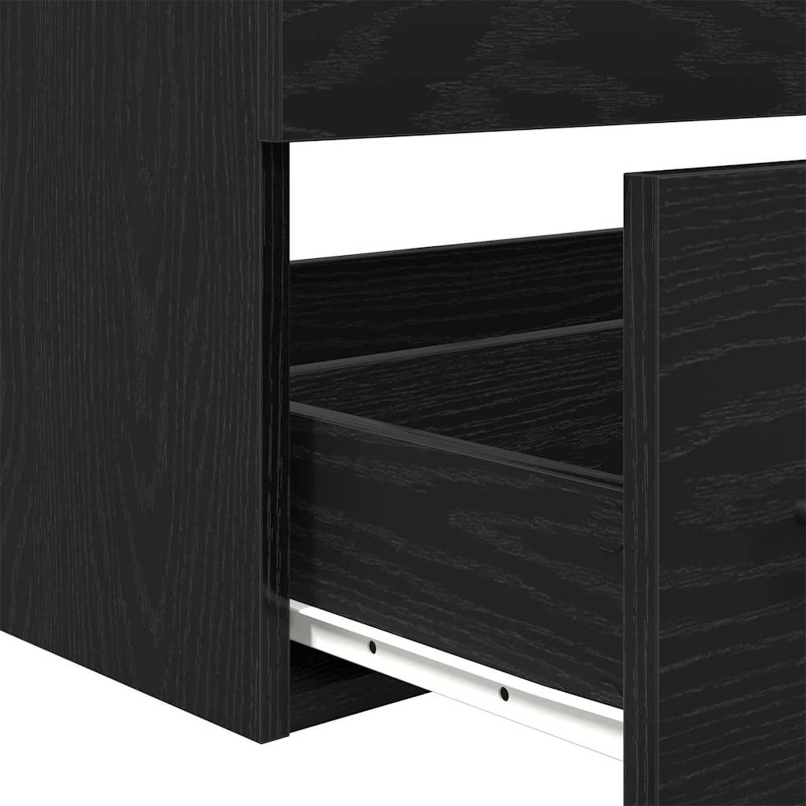 Mobile sottolavabo con 2 cassetti, effetto rovere, 90 x 38,5 x 48 cm, in legno e ceramica, per interni
