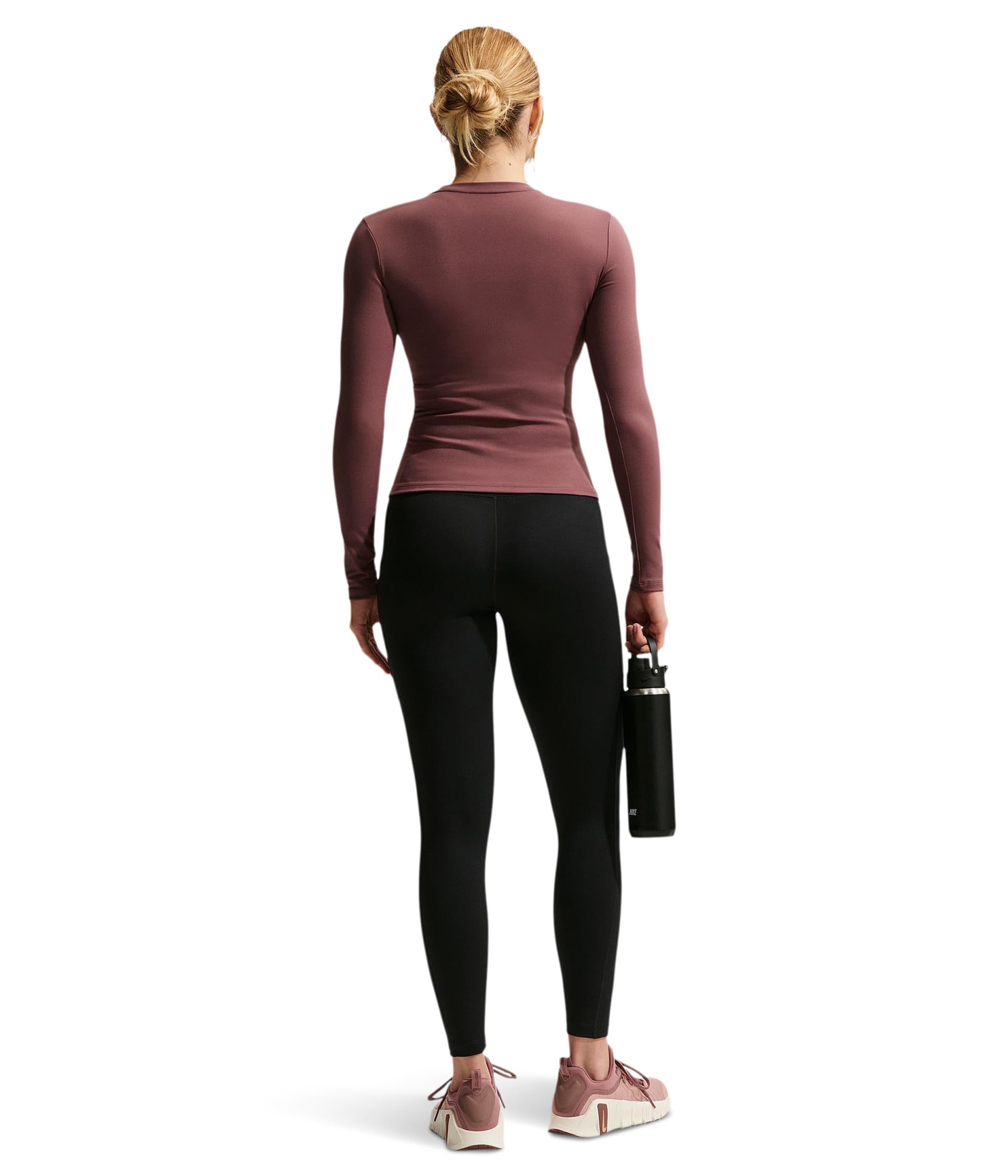 Nike Damskie legginsy Df One Hr 7/8 Pkt, czarny/biały, L