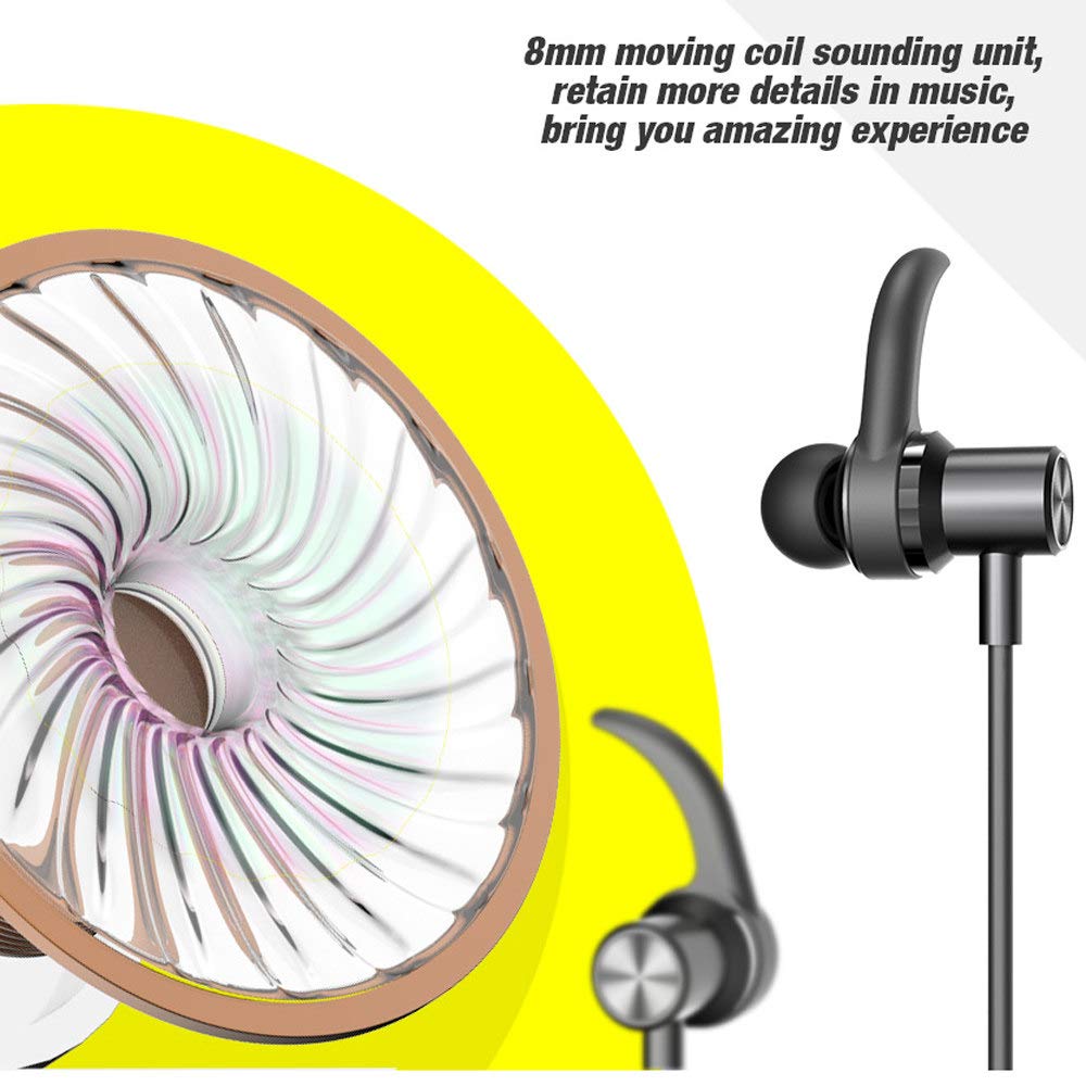 Versión Mejorada Auricular magnético Auriculares Bluetooth Cascos inálambrico Deportivos, tecnología y de Ruido de Cancelación,Sonido Estéreo