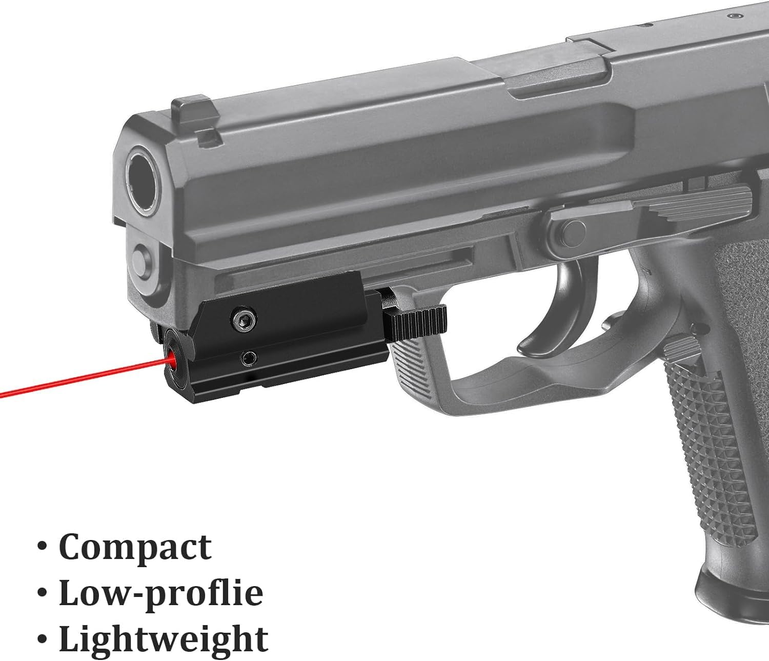 KinZon Mirino Laser Rosso KinZon Alta Precisione - Compatibile con Binari Picatinny/Weaver 20mm | Per Pistole, Carabine & Armi Tattiche | Montaggio Istantaneo | Ideale Tiro Sportivo & Caccia