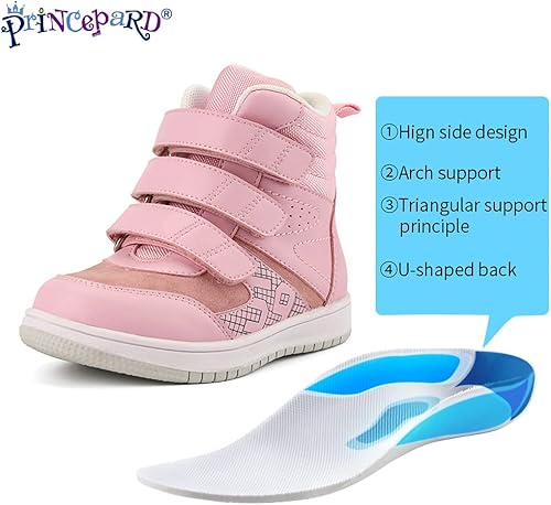 Miniatura 3 de princepard Tenis ortopédicos para niños y niños pequeños, zapatos correctivos con soporte de arco y tobillo, evitan que los niños y niñas caminen de