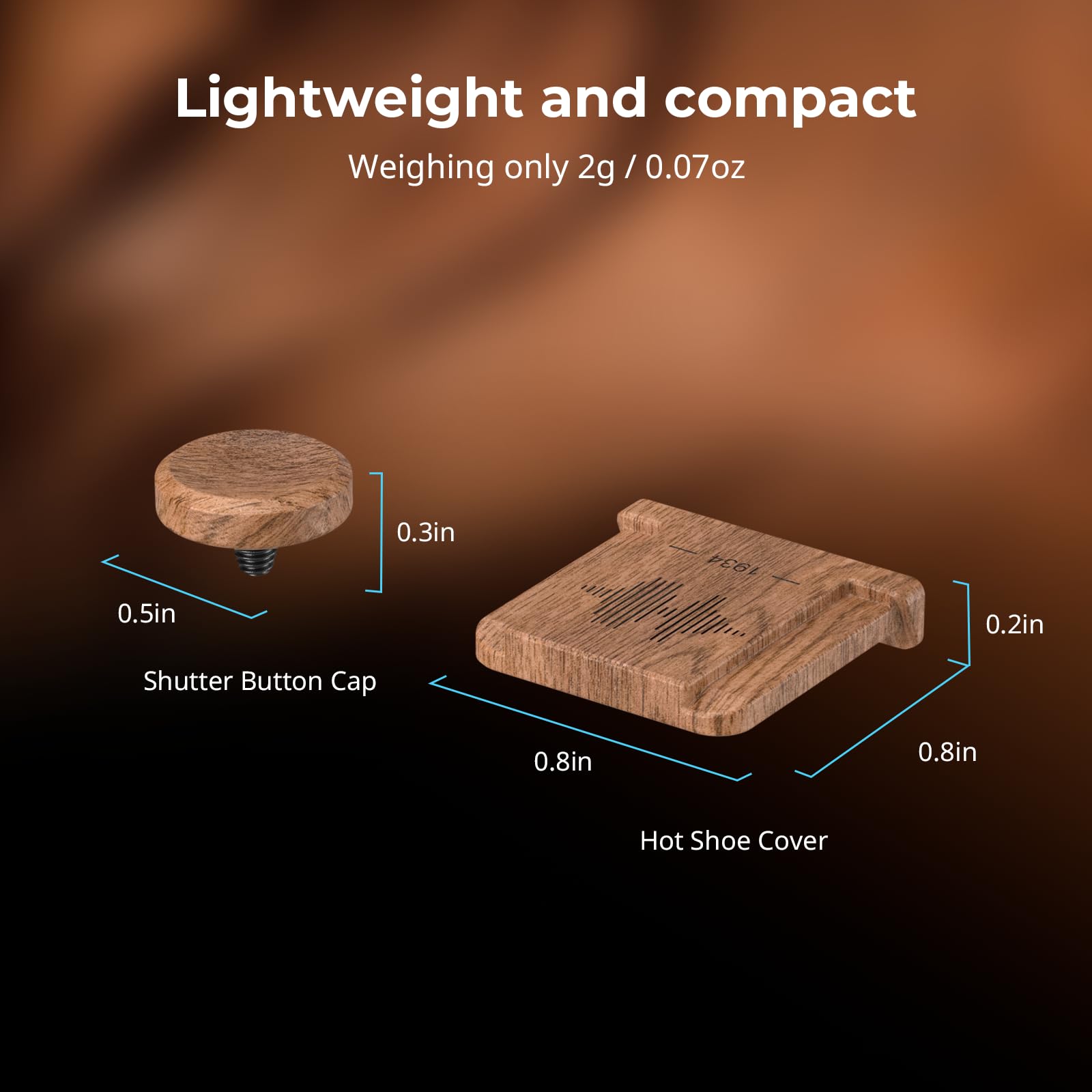 SmallRig Rosewood - Copertura per slitta e pulsante di scatto per Fujifilm X100VI / X100V / X-T30 III / X-T30 II / X-T30 / X-M5 / X-E5 / X-E4 / X-E3 / X-T50 / X-T5 / X-T4 / X-T3 / X-Pro3 X100F