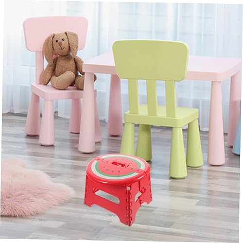 Miniatura 2 de Taburete portátil de plástico para niños y niñas, plegable, ligero, seguro para niños, versátil para actividades al aire libre en interiores