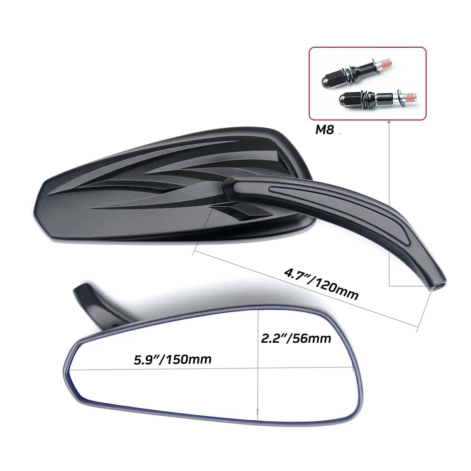 Amazon.co.jp: バックミラー バイク用バックミラー リバースミラー 8mm