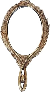 FOMIYES 1pc Retro Handheld Mirror Oval Vanity Mirror Portable Mirror Vintage Home Decor Table Desk Makeup Mirrors Vintage Cosmetic Travel Mirrors Hand Held Mirror with Handle Makeup Tool