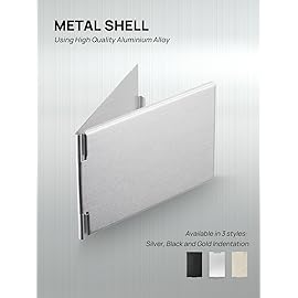 MIRRORNOVA Portable Folding Mirror, Ultra-Slim Makeup Mirror, Small Tabletop for Travel, Aluminum Shell, Mini Size, 4.7