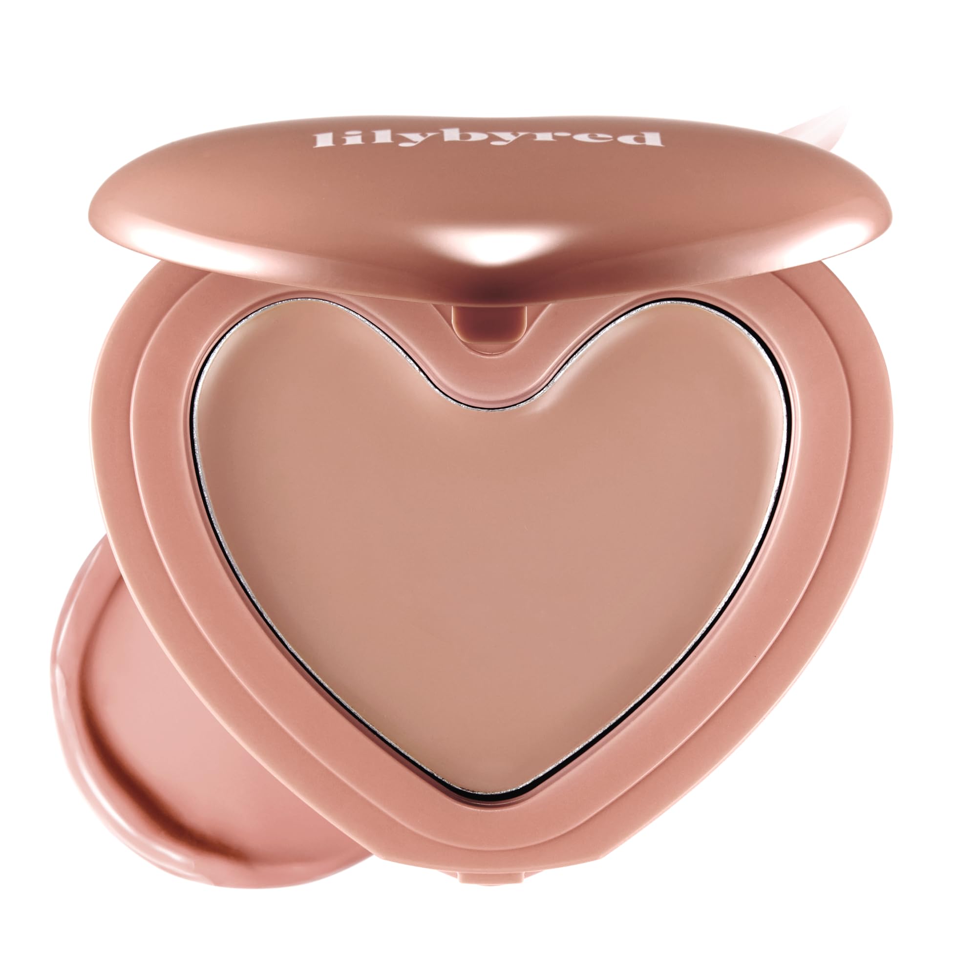 lilybyred Luv Beam Cheek Balm | Heart-Shaped Korean Cream Blush, Semi-Matte, Healthy Glow, Long-Lasting, Blendable & Buildable, Lightweight, Natural-Looking Color, 0.12 oz (15 Nutty Beam)