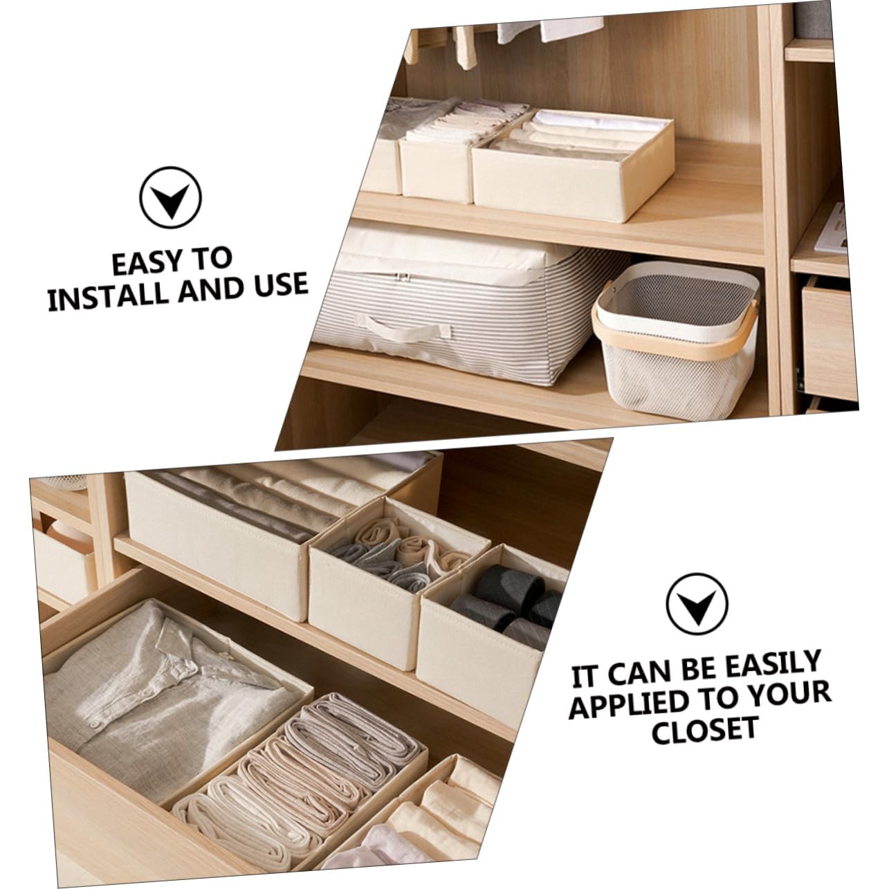Gatuida 3 Stück Faltbare Stoff Aufbewahrungsbox Unterwäsche Organizer Waschbar Für Schubladen Bh Socken Schrank Ordnungssystem