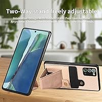 Vista 6 de Asuwish Funda de teléfono para Samsung Galaxy Note 20 5G con protector de pantalla de vidrio templado y soporte delgado para tarjetero, soporte
