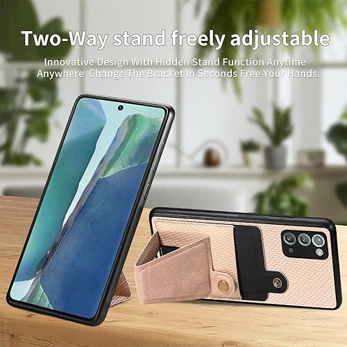 Miniatura 6 de Asuwish Funda de teléfono para Samsung Galaxy Note 20 5G con protector de pantalla de vidrio templado y soporte delgado para tarjetero, soporte