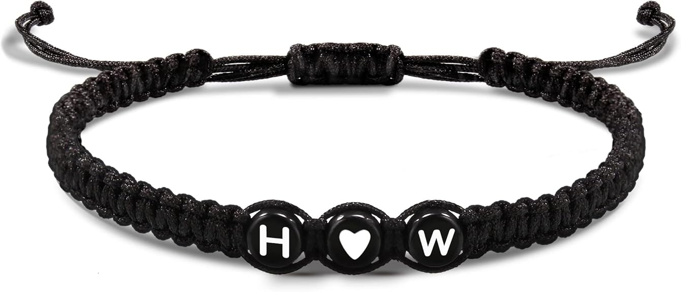 Initial Bracelets for Women Men's Bracelets Gifts for Girlfriend Boyfriend Letter Bracelets I Love You Gifts for Her Him Best Friend Birthday Gift Christmas Jewelry