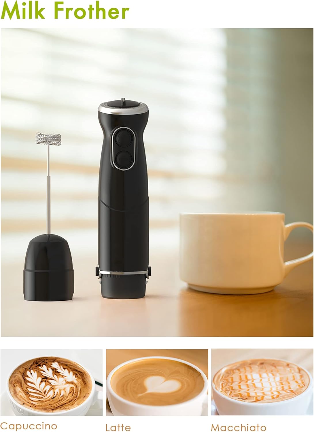 Immersion Hand Blender 3 in 1 Powerful 500W 6-Speed Handheld Stick Blender with Turbo Function, Include Stainless Steel Whisk, Milk Frother Attachments for Smoothie, Baby Food, Sauces Red,Puree, Soup : Industrial & Scientific