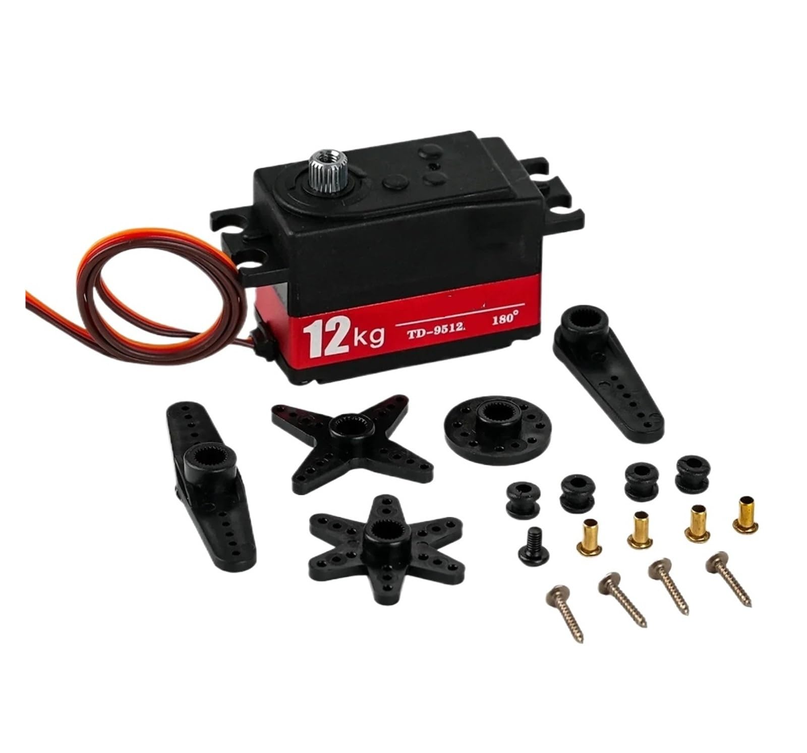 4 zestawy serwomechanizmu cyfrowego RC 12 kg TD-9512 o wysokim momencie obrotowym (360 stopni)