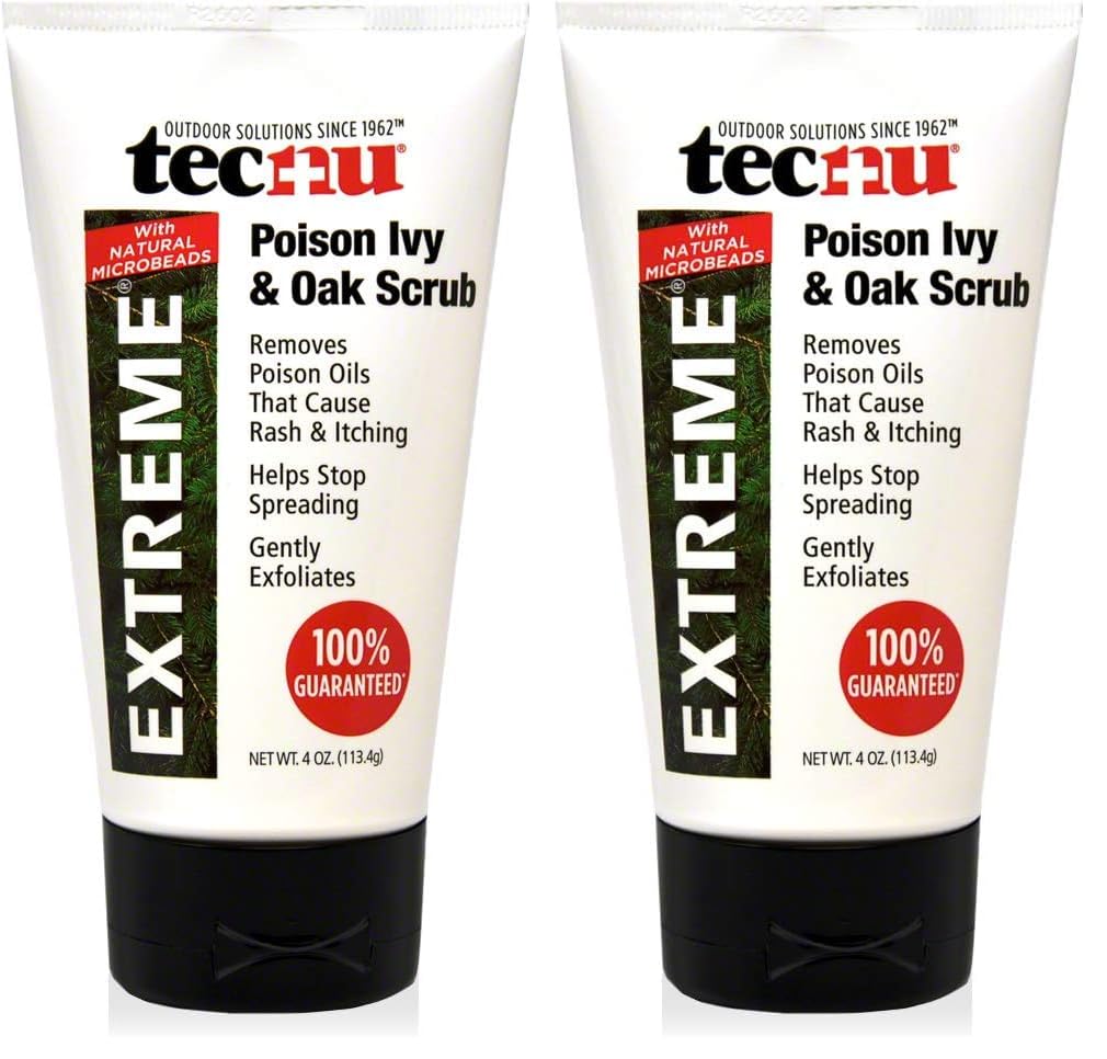 Tecnu Extreme Poison Ivy &amp; Oak Scrub, Poison Ivy Treatment, Removes Poisonous Plant Oils That Cause Rash and Itching (Pack of 2)